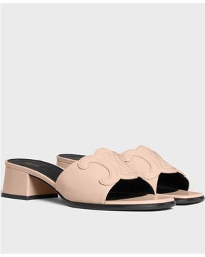 【CELINE】CLEMENCE MULE CELINE CLEMENCE MULE IN LAMBSKIN AND PATENT CALFSKIN - | CELINE