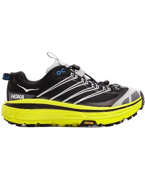 Hoka One One Mafate Three2 Chunky Lace-Up Trainers - Yellow