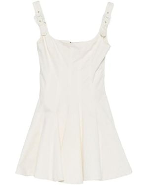 Versace Jeans Couture Buckle Strap Dress - White