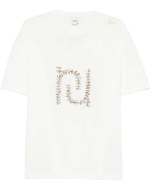 Nanushka Wren Paisley-Monogram Oversized T-Shirt - White