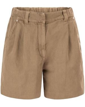 Brunello Cucinelli Monili-Detailed Baggy Shorts - Natural