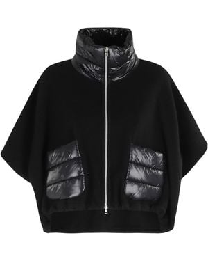 Herno A-Shape Resort Short Poncho - Black