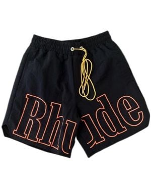 Rhude Elastic-Waist Shorts - Blue