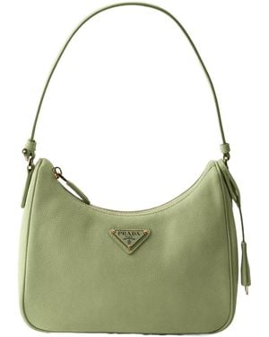 Prada Re-Edition 2005 Nubuck And Saffiano Leather Mini-Bag - Green