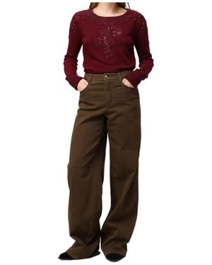 Ermanno Scervino Lace-Embellished Sweater - Red