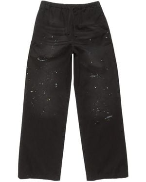 Acne Studios Washed Cotton Trousers - Black