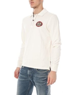 Armani Jeans Logo Slim Polo Shirt - White