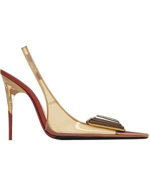 Saint Laurent Sibyl Slingback Court Shoes - White