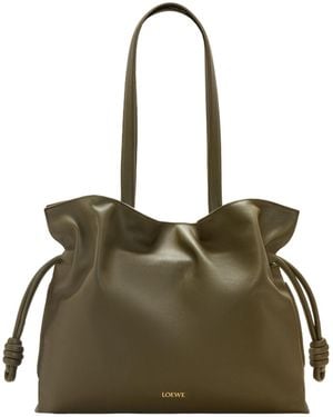 Loewe Large Flamenco Clutch - Green