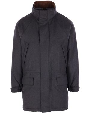 AURALEE Quilted High-Neck Jacket - Blue