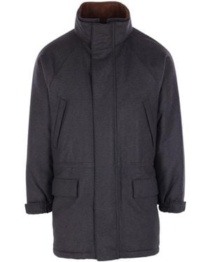 AURALEE Quilted High-Neck Jacket - Blue
