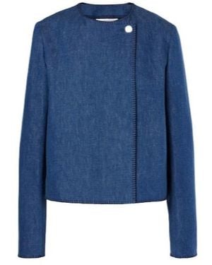 Gabriela Hearst Wyn Cotton And Linen Jacket - Blue