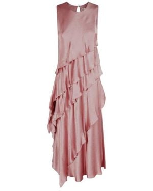 Antonelli Round-Neck Dress - Pink