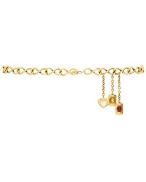Saint Laurent Charm Chain Belt - Metallic