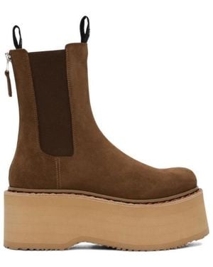 R13 Logo Chelsea Boots - Brown