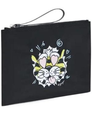 KENZO Wild Tiger Large Clutch Bag - Black