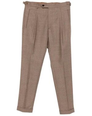 Berwich Pleated Wool Trousers - Grey