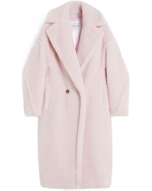Max Mara Virgin Wool-Cashmere Teddy Overcoat - Pink