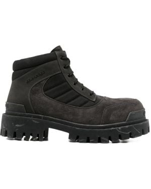Balenciaga Lace-Up Ankle Boots - Black