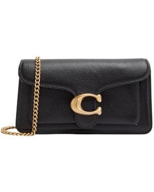 COACH Grained Leather Cross-Body Bag - Black