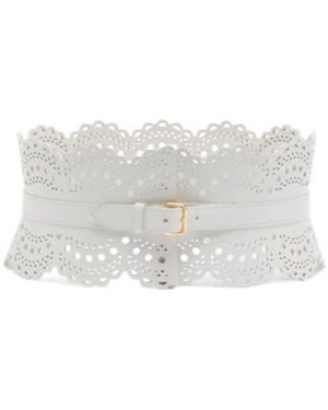 Alaïa Vienne Leather Belt - White