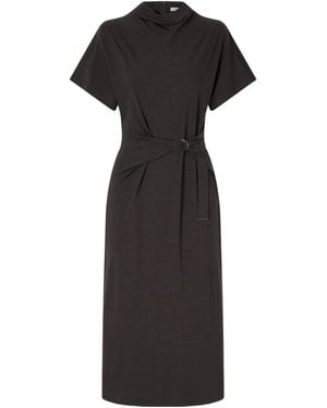 Brunello Cucinelli Short-Sleeved Dress - Black