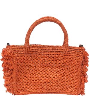 IBELIV Cocktail Woven Tote Bag - Orange