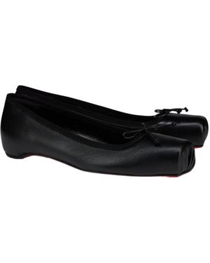 Christian Louboutin Cassia Nodo Square-Toe Ballet Flats - Black