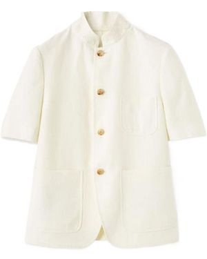Loro Piana Spagna Mini Short-Sleeve Jacket - White