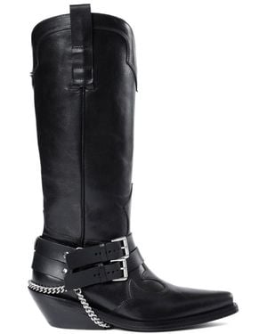 Ann Demeulemeester Finnbo Santiago Boots With Belts - Black