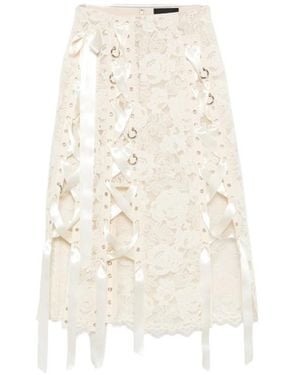 Simone Rocha Ribbon-Loop Skirt - Natural