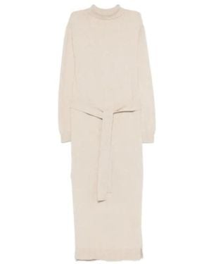 Nanushka Turtleneck Tie Knitted Midi Dress - White