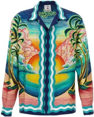 CASABLANCA 'Danse De La Mer' Shirt - Blue