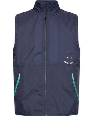 Paul Smith Zip-Up Hooded Gilet - Blue