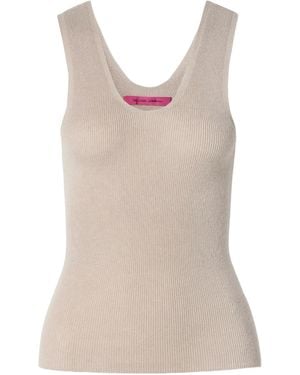 The Elder Statesman Delicash Ribbed Cashmere Blend Vest - Natural
