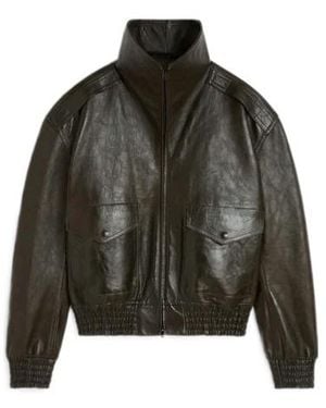 Phoebe Philo Pilot Leather Jacket - Green