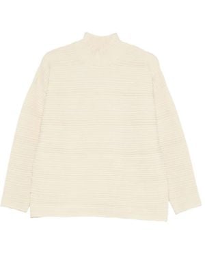 Pleats Please Issey Miyake Pleated Jumper - Natural