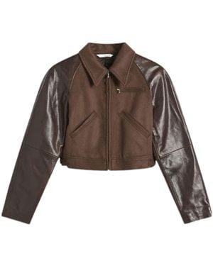 AURALEE Zipper Casual Jacket - Brown