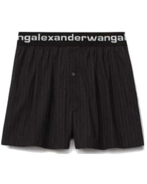 Alexander Wang Logo Waistband Shorts - Black