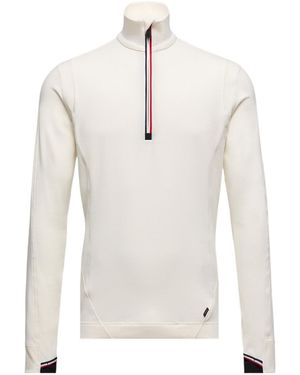 Moncler Polartec Half-Zip Sweatshirt - White