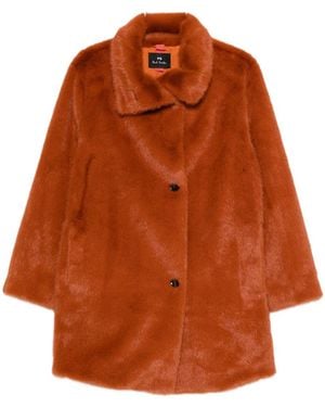 Paul Smith Ps Faux Fur Jacket - Brown