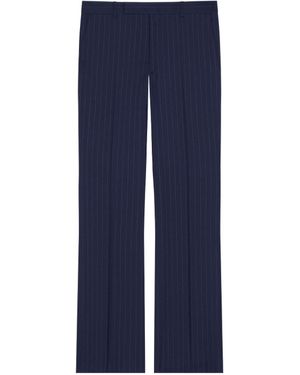Givenchy Slim Fit Striped Tailored Trousers - Blue
