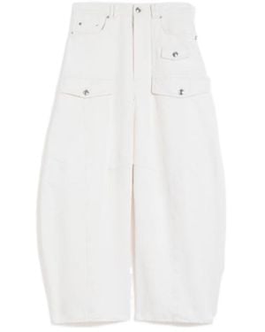 Sportmax Spxfashion Patch-Pocket Jeans - White