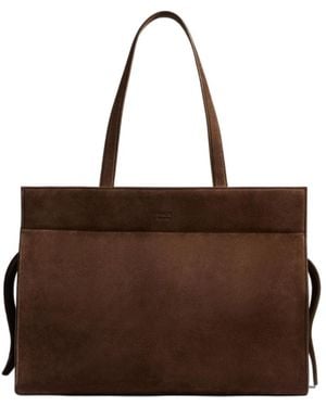 KHAITE Leather Top Handle Bag - Brown