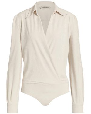 Alberta Ferretti Long-Sleeve Bodysuit - White