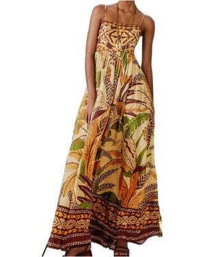FARM Rio Sketch Maxi Dress - Brown
