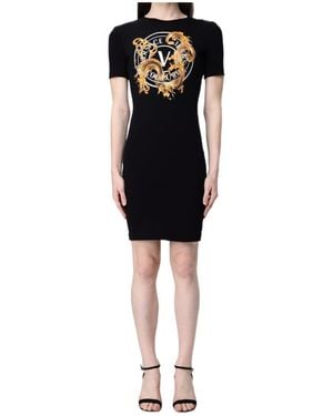 Versace Jeans Couture Couture Baroque Logo Dress - Black