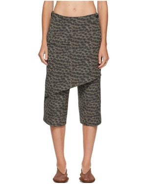 Kiko Kostadinov Wrap-Style Culottes/Shorts - Grey