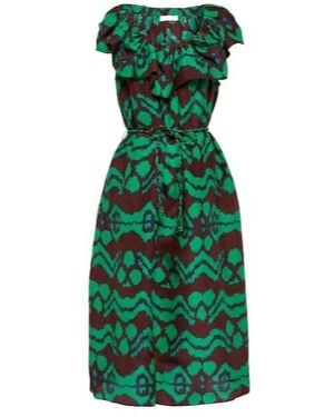 Ulla Johnson Printed Mid-Length Dress - Green