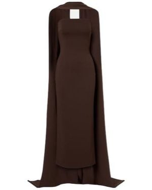 Solace London Martine Scarf-Detail Cocktail Dress - Brown